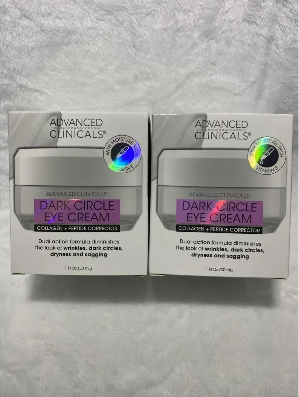Bundle of 2 Brand New Advanced Clinicals Dark Circles Eye Cream